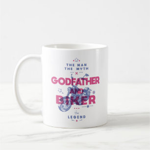 Godfather and biker the man the myth the legend coffee mug