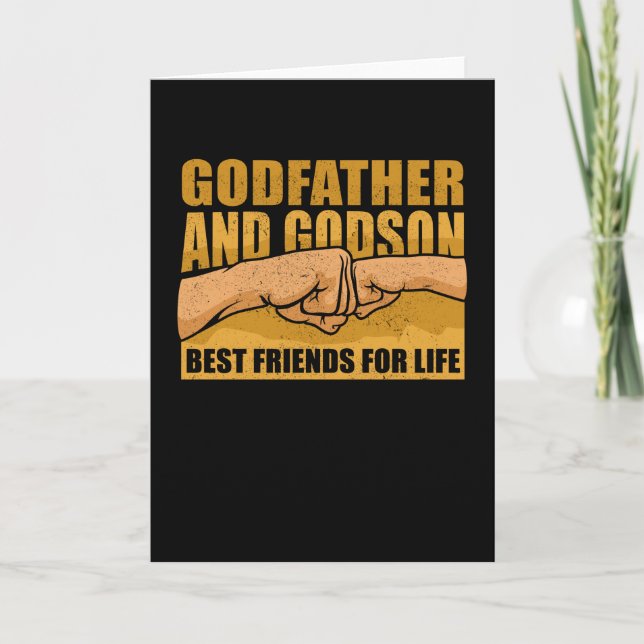 Godfather And Godson Best Friends For Life | Gift Card (Front)