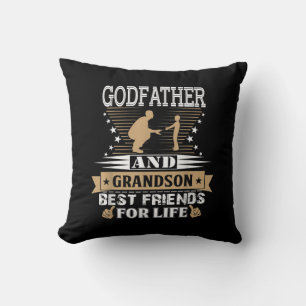 Godfather And Grandson Best Friends For Life Cushion