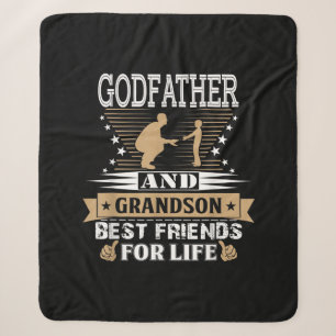 Godfather And Grandson Best Friends For Life Sherpa Blanket