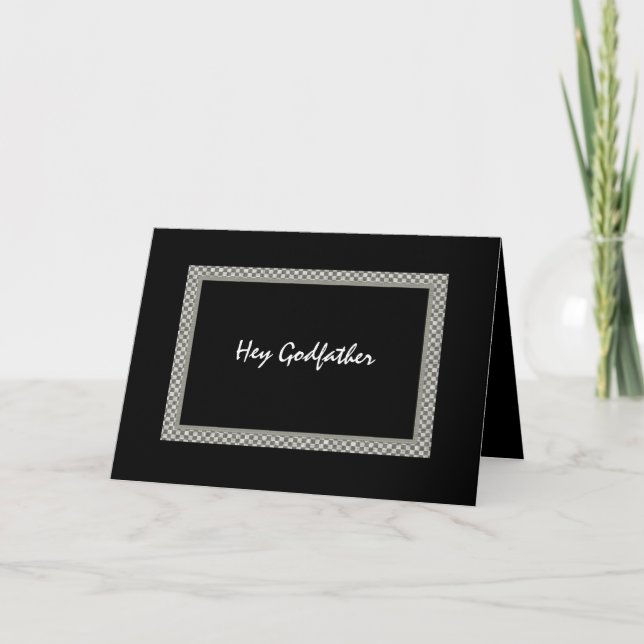GODFATHER - Be My Best Man - Chequerboard Invitation (Front)