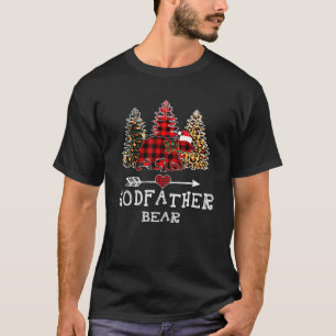Godfather Bear Christmas Tree Leopard Red Buffalo T-Shirt