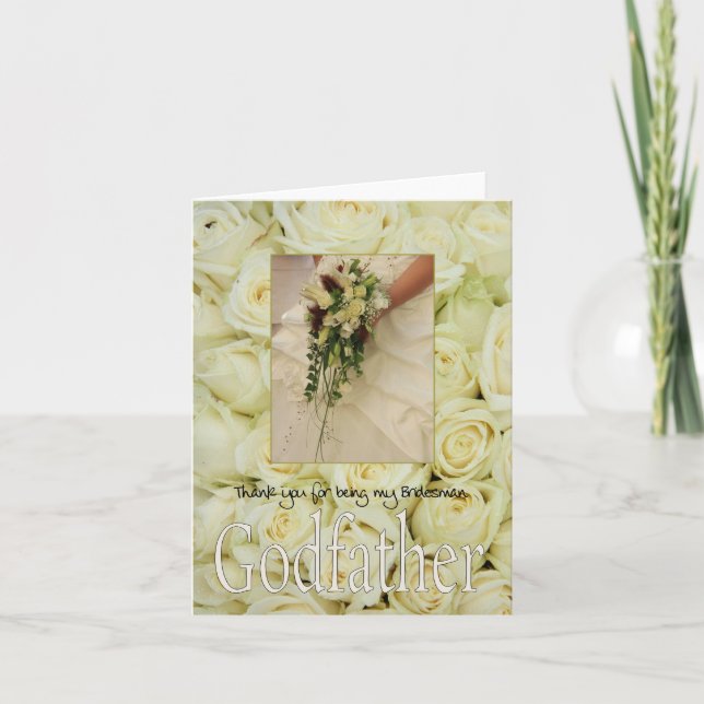 Godfather Bridesman thank you Card (Front)
