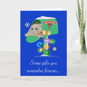 Godfather: Christmas Surprise Bunny in Mailbox Holiday Card