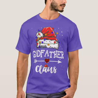 Godfather Claus Christmas Light Pajama Family Matc T-Shirt