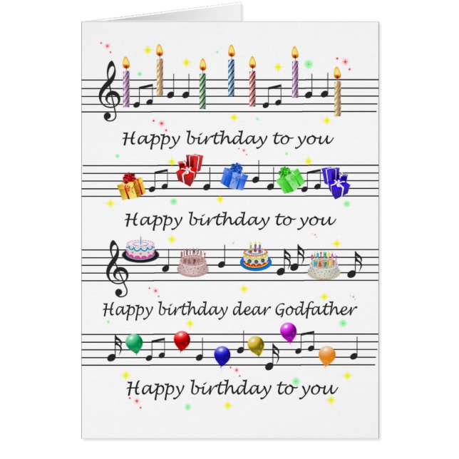 Godfather Funny Happy Birthday Song Sheet Music (Front)