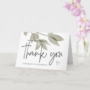 Godfather Gift Thank You for Being My Godparents C Card