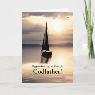 Godfather Happy Fathers Day Sailboat  Card