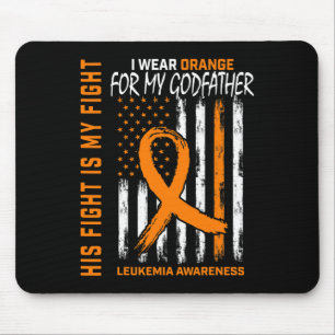 Godfather Leukaemia Cancer Awareness American Flag Mouse Pad