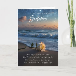 Godfather Memorial Sympathy Beach Card