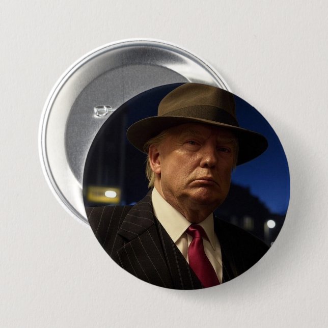 Godfather of America Don J. Trump  7.5 Cm Round Badge (Front & Back)