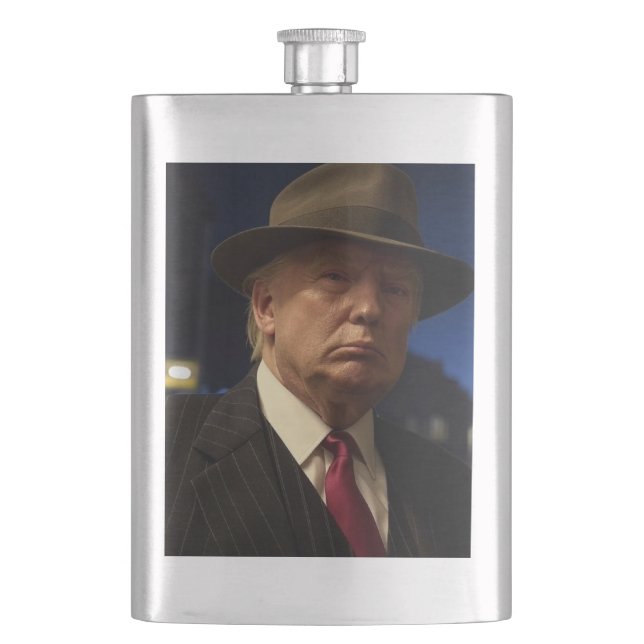 Godfather of America Don J. Trump  Hip Flask (Front)