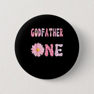 Godfather Of Little Miss Onederful 1st Birthday Nk 6 Cm Round Badge