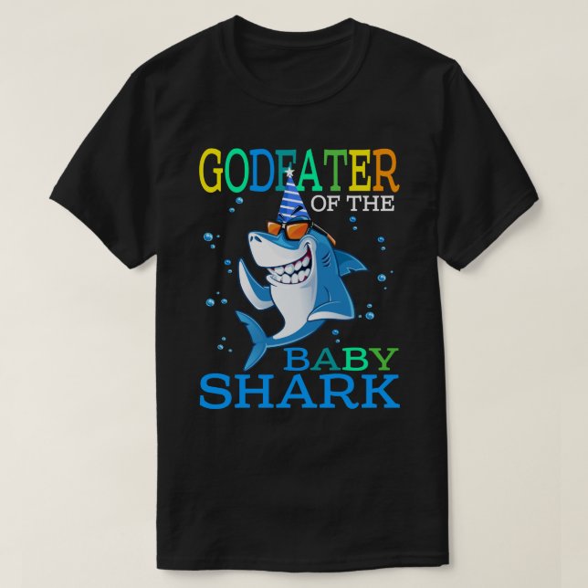 GODFATHER Of The Baby Shark Birthday Brother Shark T-Shirt (Design Front)