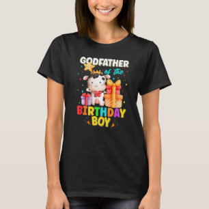 Godfather Of The Birthday Boy Cow Farm Animals Fam T-Shirt
