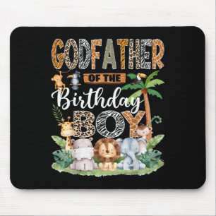 Godfather Of The Birthday Boy Jungle Safari Animal Mouse Pad