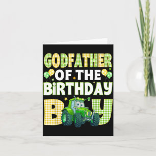 Godfather Of The Birthday Boy Tractors Farm Trucks Card