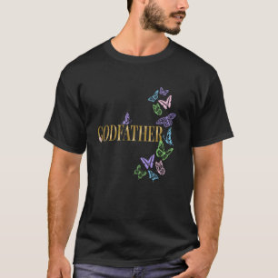 Godfather of The Birthday Girl Butterfly Party Mat T-Shirt