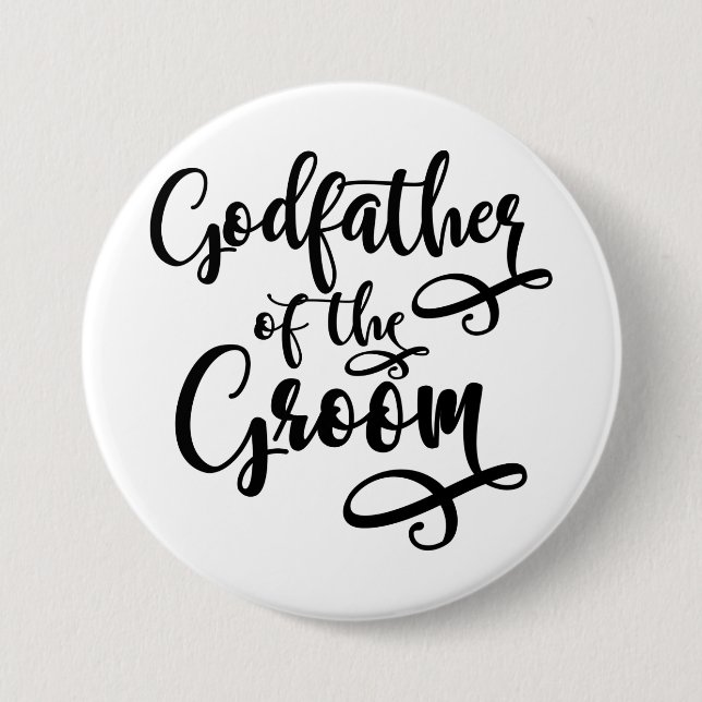 Godfather of the Groom 7.5 Cm Round Badge (Front)