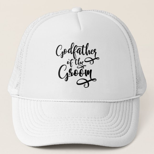 Godfather of the Groom Trucker Hat (Front)