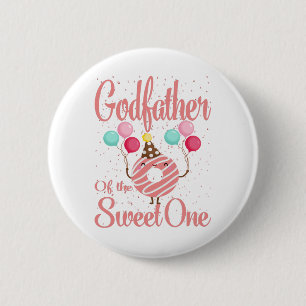 Godfather Of The Sweet One Family Matching 1st 6 Cm Round Badge