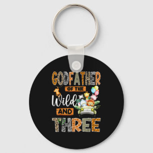 Godfather Of The Wild &amp; Three 3rd Birthday Boy Key Ring