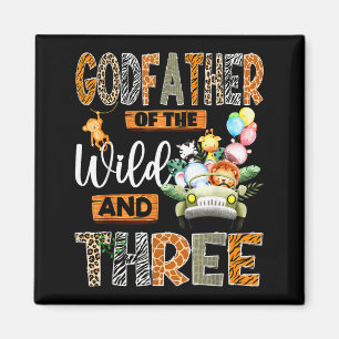 Godfather Of The Wild & Three 3rd Birthday Boy Magnet