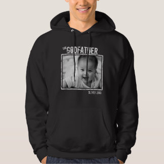 Godfather Personalised Photo and Name Black Hoodie