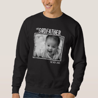 Godfather Personalised Photo and Name Black Sweatshirt