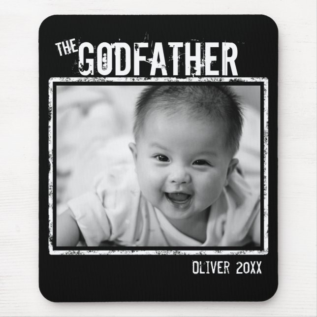 Godfather Personalised Photo and Name Mouse Pad (Front)