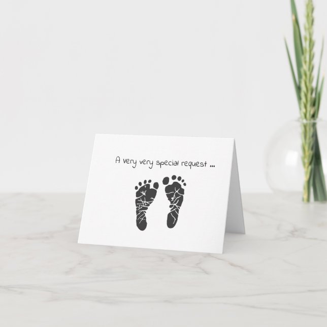 Godfather Proposal Newborn Footprint Invitation (Front)