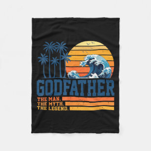 Godfather Retro Fathers Day Fleece Blanket