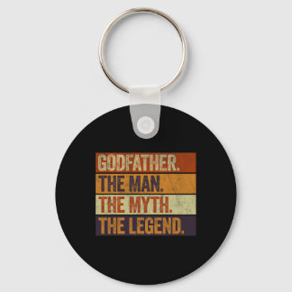 Godfather The Man The Myth The Legend Funny Retro  Key Ring
