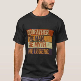 Godfather The Man The Myth The Legend Funny Retro T-Shirt