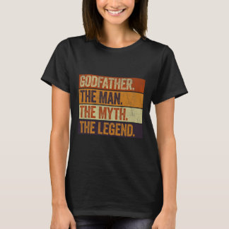 Godfather The Man The Myth The Legend Funny Retro  T-Shirt