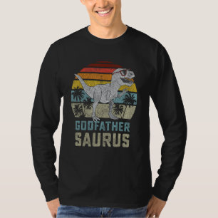 Godfathersaurus T Rex Dinosaur Godfather Saurus Fa T-Shirt