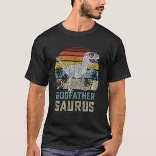 Godfathersaurus T Rex Dinosaur Godfather Saurus Fa T-Shirt