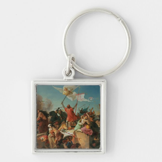 Godfrey de Bouillon, French Crusader Key Ring (Front)