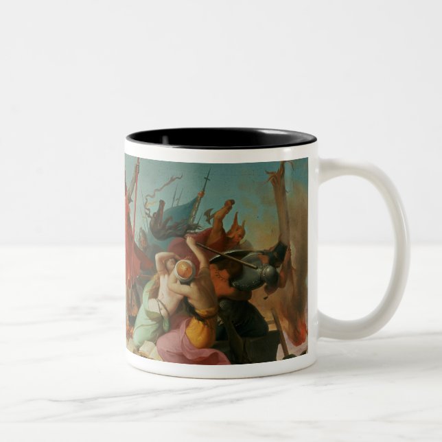Godfrey de Bouillon, French Crusader Two-Tone Coffee Mug (Right)