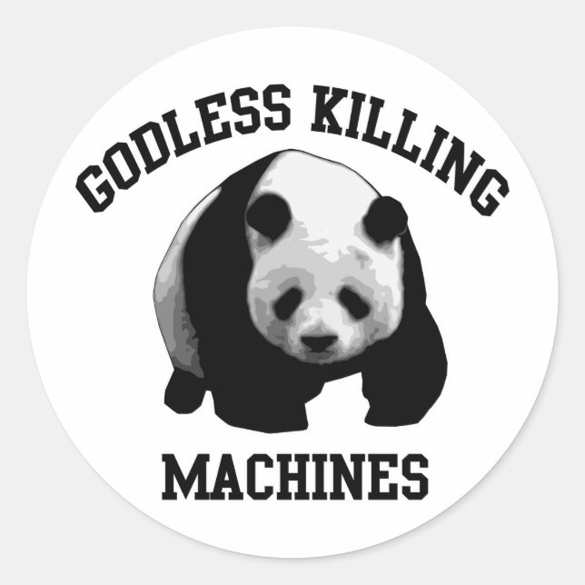 Godless Killing Machines Classic Round Sticker (Front)