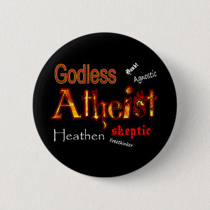 Godless Words 6 Cm Round Badge