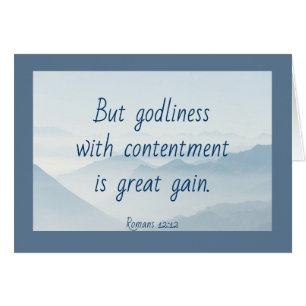 Godliness Contentment Bible Quote
