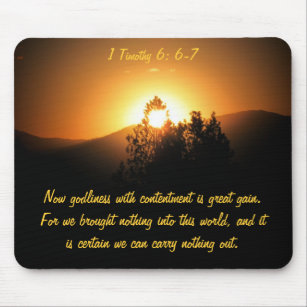 Godliness With Contentment Is Great Gain Mouse Pad