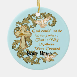 Godly Christian Mum Ceramic Ornament