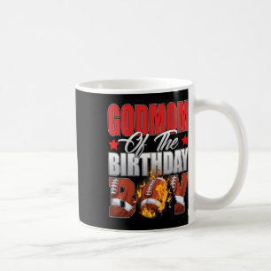 Godmom Of The Birthday Boy Football Bday Celebrati Coffee Mug