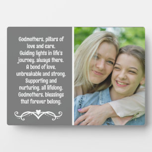 Godmother and Godchild Custom Plaque with Easel