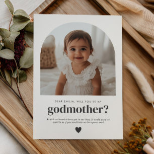 Godmother Arched Photo Proposal Invitation