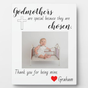 Godmother baptised plaque