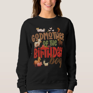 Godmother Barn Animals Farm Country Birthday Crew Sweatshirt