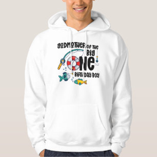 Godmother Big One 1-Year-Old Boy Fishing Birthday  Hoodie